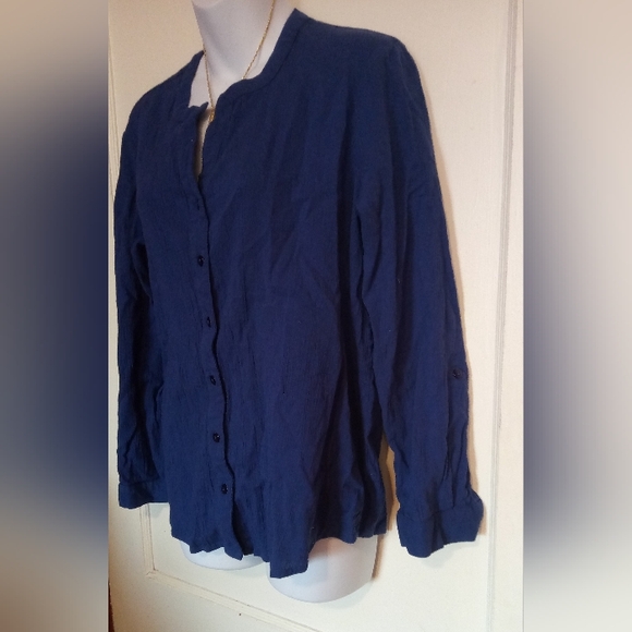 🛍BUNDLE ONLY🛍 COLDWATER CREEK LADIES BLUE LONG SLEEVE TOP - Picture 3 of 8